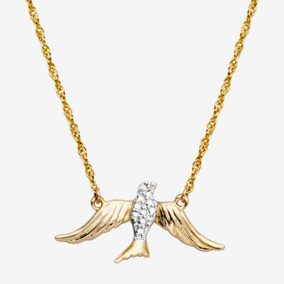 Sparkle Allure Bird Diamond Accent 18 Inch Rope Pendant Necklace