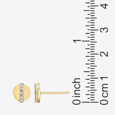 Sparkle Allure White Diamond Accent 7.4mm Round Stud Earrings