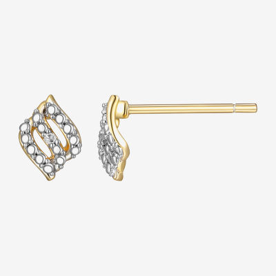 Sparkle Allure Wave Diamond Accent 7.4mm Curved Stud Earrings