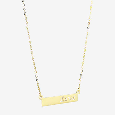 Womens 10K Gold 17 Inch Pendant Necklace