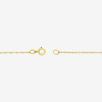 Womens 10K Gold Heart 18 Inch Pendant Necklace