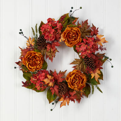 Nearly Natural 25" Assorted Faux Wreath