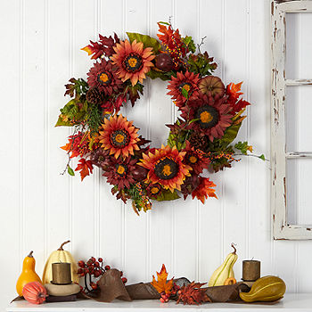 Autumn Hydrangea & Black-Eyed Susan Faux Flower Centerpiece