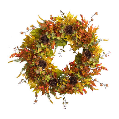 Nearly Natural 32" Autumn Faux Wreath