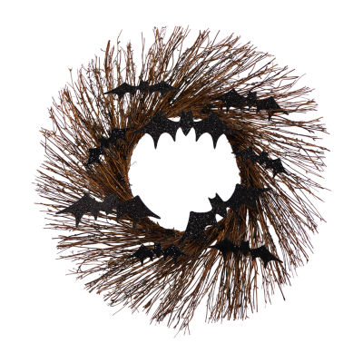 Nearly Natural 26" Halloween Bats Twig Wreath