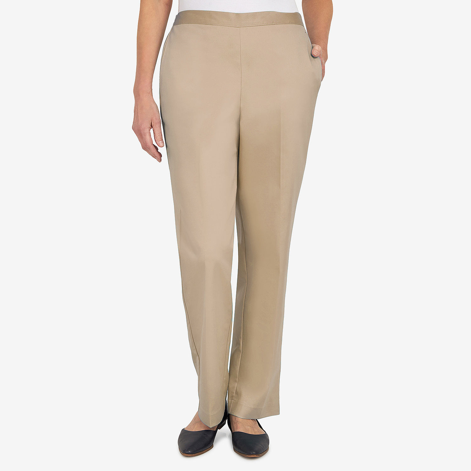 Alfred Dunner Coconut Grove Womens Mid Rise Straight Pull-On Pants ...