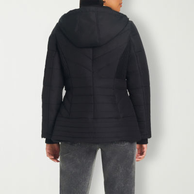 Liz claiborne best sale hooded heavyweight overcoat