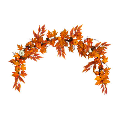 Nearly Natural 6ft Assorted Autumn Faux Fall Christmas Garland