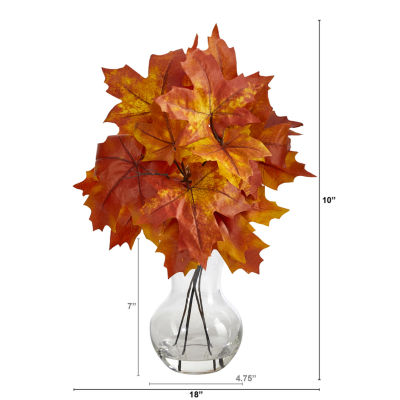 Nearly Natural Maple Leaf Faux Planter Artificial Plant