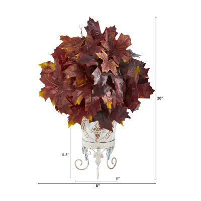 Nearly Natural Autumn Maple Leaf Faux Artificial Plant
