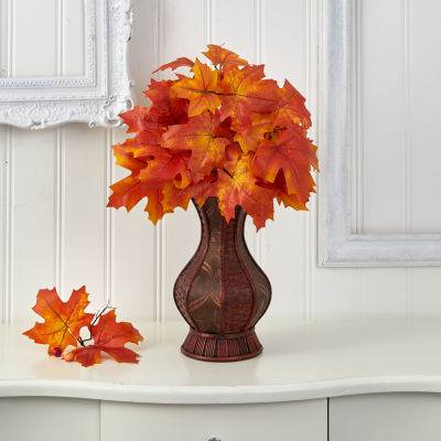 Nearly Natural 24" Autumn Maple Leaf Faux Artificial Plant