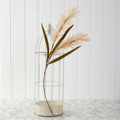 Nearly Natural 30" Faux Sorghum Beige Stem Set Artificial Flowers