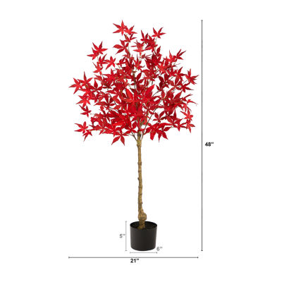 Nearly Natural 4ft Autumn Maple Fall Artificial Plant