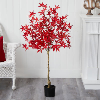 Nearly Natural 4ft Autumn Maple Fall Artificial Plant