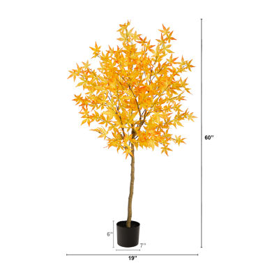 Nearly Natural 5ft Autumn Maple Fall Artificial Plant