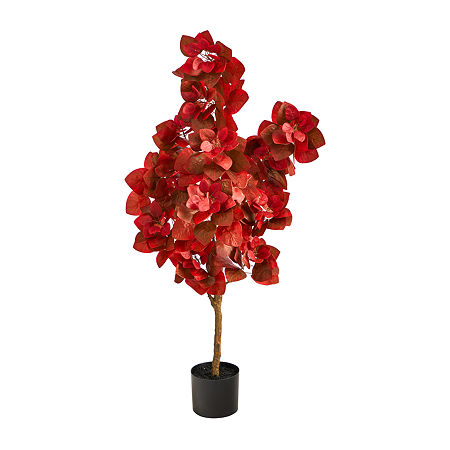 Nearly Natural 4ft Autumn Pomegranate Artificial Plant, One Size, Orange