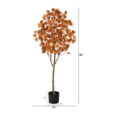 Nearly Natural 5ft Autumn Eucalyptus Artificial Plant