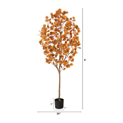 Nearly Natural 6ft Autumn Eucalyptus Artificial Plant