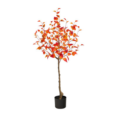 Nearly Natural 4ft Fall Birch Autumn Artificial Plant