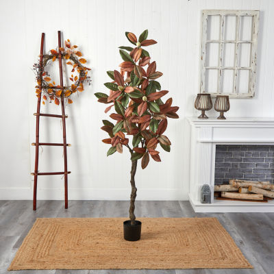 Nearly Natural 6ft Fall Magnolia Artificial Plant