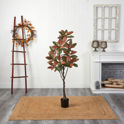 Nearly Natural 5ft Fall Magnolia Artificial Plant