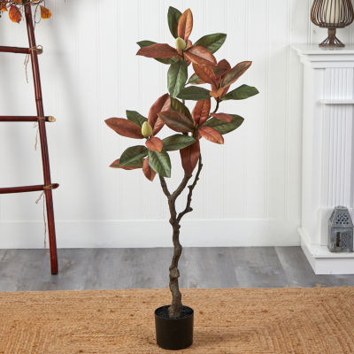 Nearly Natural 4ft Fall Magnolia Artificial Plant