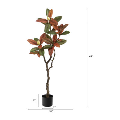 Nearly Natural 4ft Fall Magnolia Artificial Plant