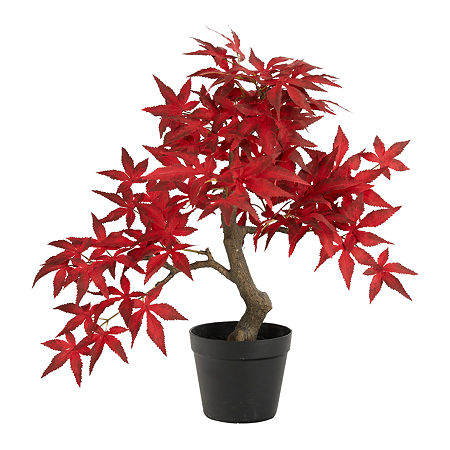 Nearly Natural 20 Faux Bonsai Artificial Plant, One Size, Red