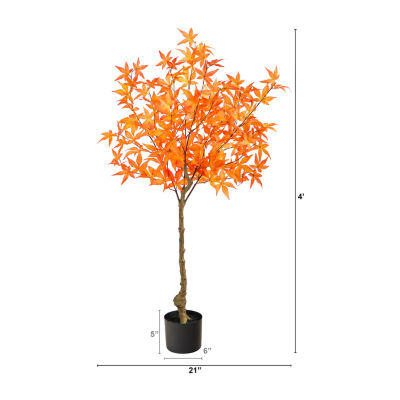 Nearly Natural 4ft Autumn Maple Artificial Plant