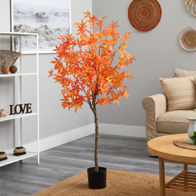 Nearly Natural 5ft Autumn Maple Artificial Plant