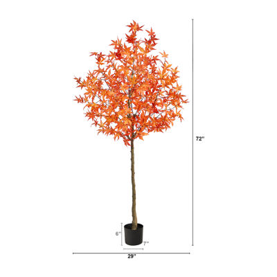 Nearly Natural 6ft Autumn Maple Artificial Plant