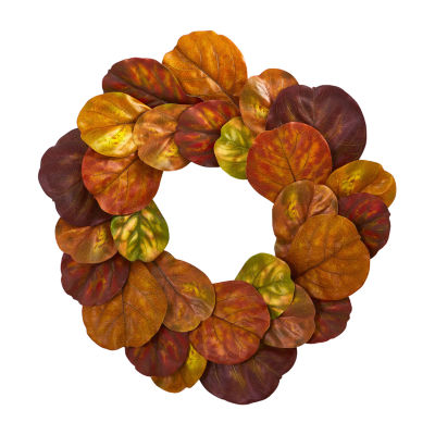 Nearly Natural 5" Faux Fiddle Leaf Wreath