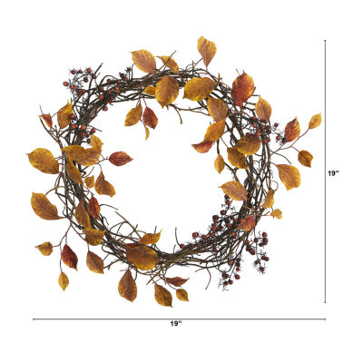 Nearly Natural Harvest Twig Wreath