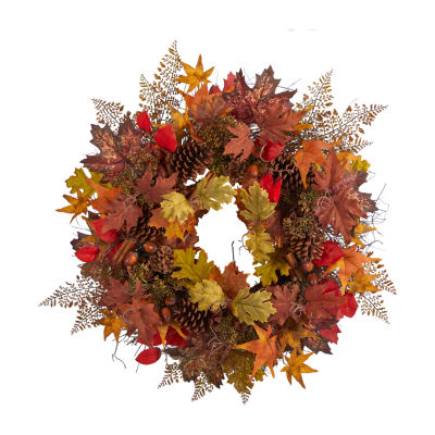 Nearly Natural 30" Autumn Faux Arrangement Wreath