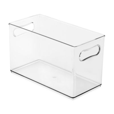 Real Living Euphoric Expression Clear Acrylic Storage Bin With Grommet  Handles, (11.25)