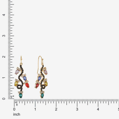 Bijoux Bar Multi Holiday Lights Glass Drop Earrings