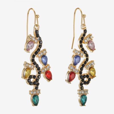 Bijoux Bar Multi Holiday Lights Glass Drop Earrings