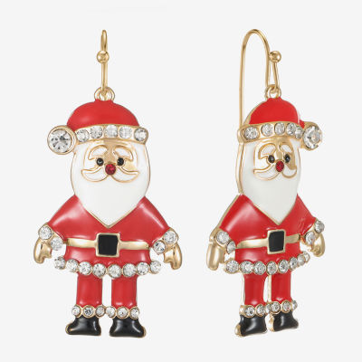 Bijoux Bar Santa Glass Drop Earrings