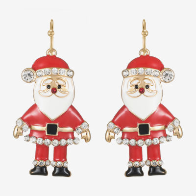 Bijoux Bar Santa Glass Drop Earrings