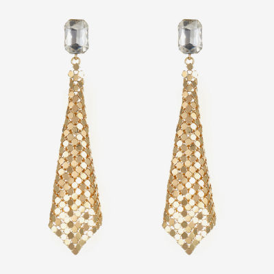 Bijoux Bar Chainmail Glass Drop Earrings