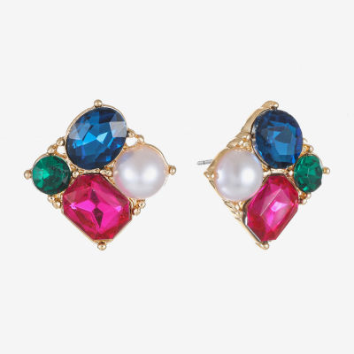 Bijoux Bar Glass 22mm Stud Earrings