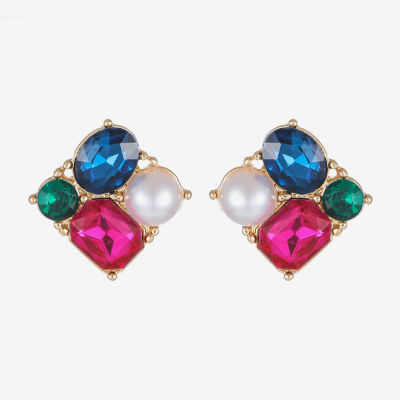 Bijoux Bar Glass 22mm Stud Earrings