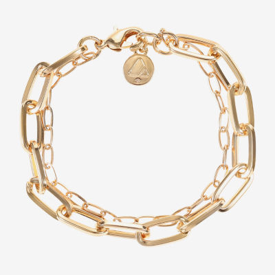 Liz Claiborne Layered Paperclip Link Bracelet