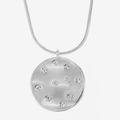 Liz Claiborne Womens Glass Zinc Pendant Necklaces