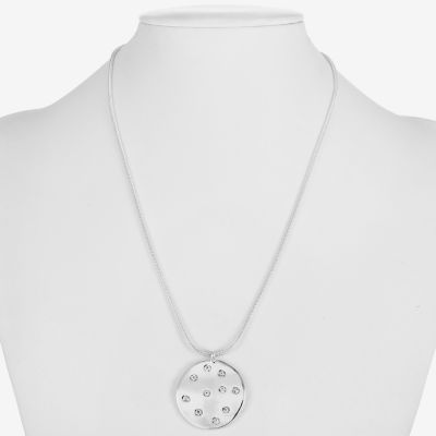 Liz Claiborne Womens Glass Zinc Pendant Necklaces