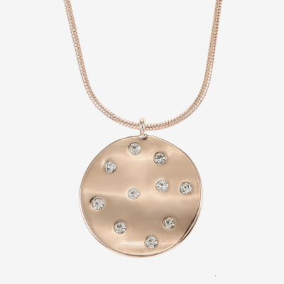 Liz Claiborne Womens Glass 17 Inch Pendant Necklace