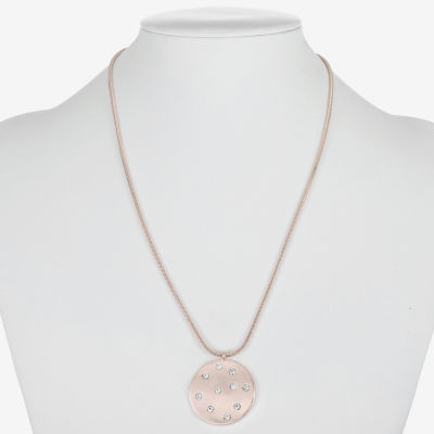Liz Claiborne Womens Glass 17 Inch Pendant Necklace
