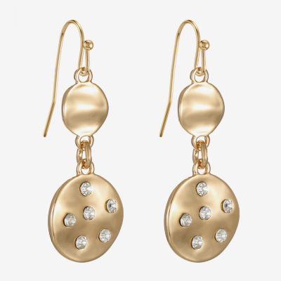 Liz Claiborne Womens Glass Drop Earrings