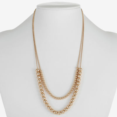 Liz Claiborne Layered 17 Inch Snake Round Collar Necklace