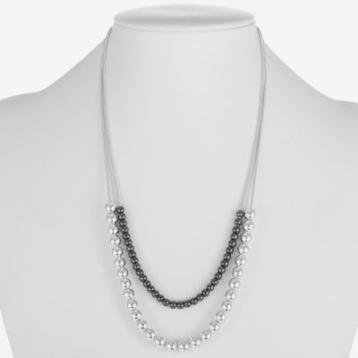 Liz Claiborne Layered Womens 17 Inch Collar Necklace